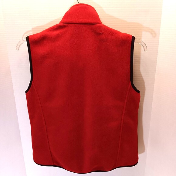 Woolrich Vest Wn M Red Fleece Full Zip Pockets Preppy Outdoors Granola Girl Cozy - Picture 7 of 9